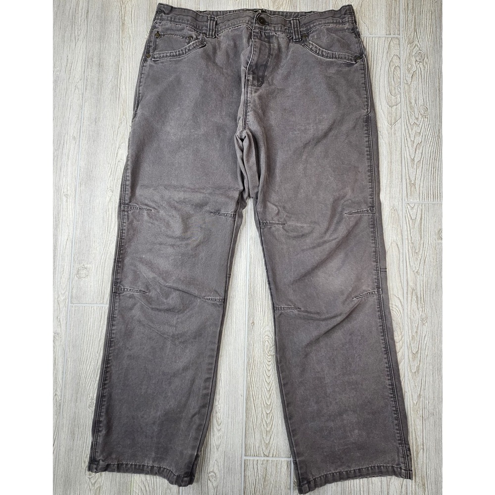 Eddie Bauer‎ Pants Mens 38x32 Gray Outdoor Outfitter Carpenter Canvas Workwear